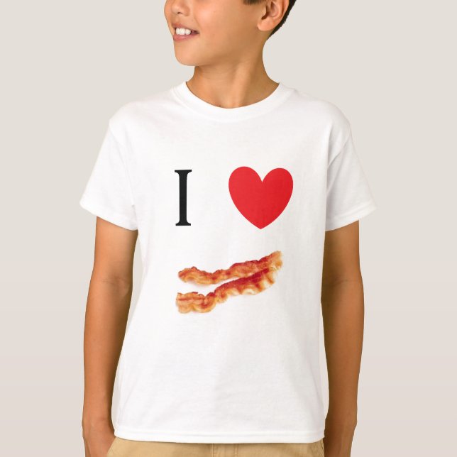 Camiseta Eu amo o bacon! (Frente)