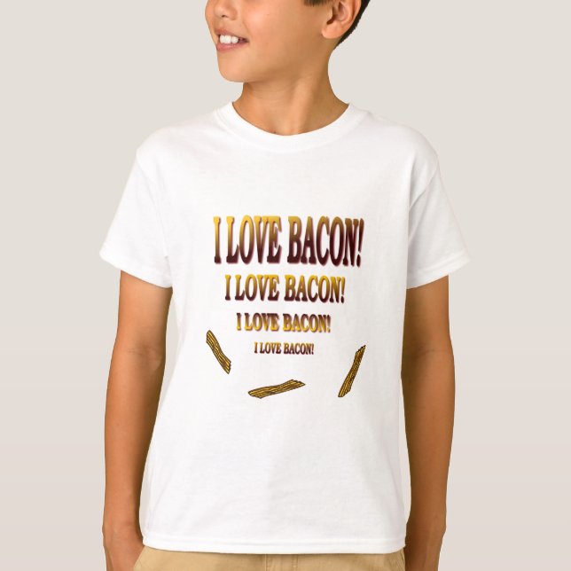 Camiseta Eu amo o bacon (Frente)