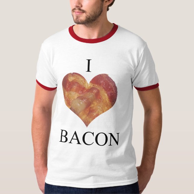 Camiseta Eu amo o bacon (Frente)