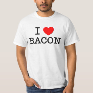 Camiseta Eu amo o BACON (a comida)