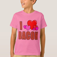 Eu amo o bacon mim design do bacon do divertimento