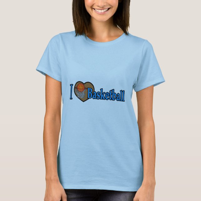 Camiseta Eu amo o basquetebol (Frente)
