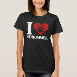 Camiseta Eu Amo O Baterista Fofo Eu Adoro A Esposa Do Bater