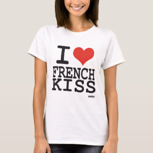 Camiseta Eu amo o beijo do francês