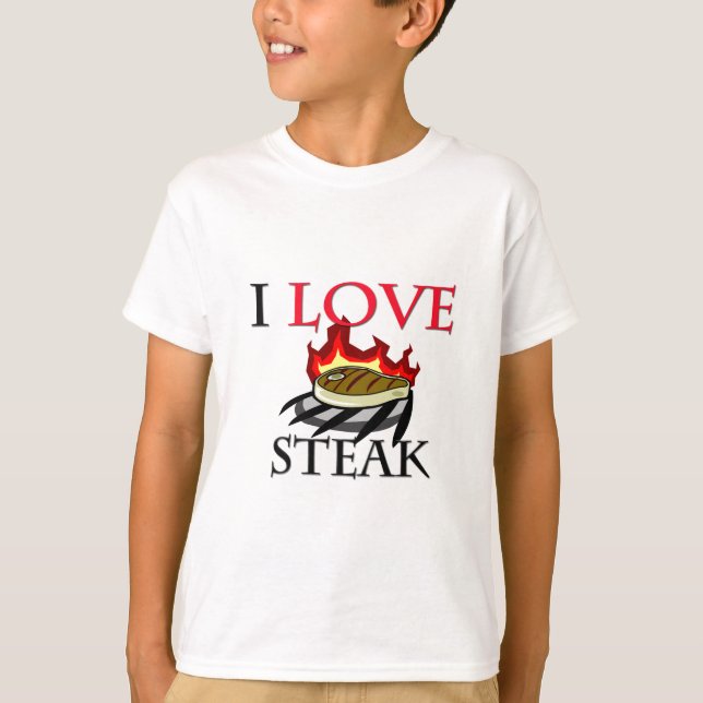 Camiseta Eu amo o bife (Frente)