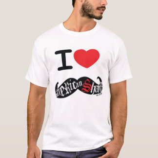 Camiseta Eu amo o bigode Est do Shave americano. T-shirt