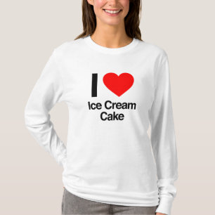 Camiseta eu amo o bolo do sorvete