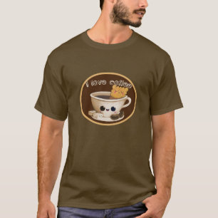Camiseta Eu amo o café