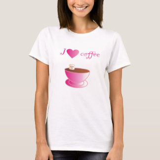 Camiseta Eu amo o café