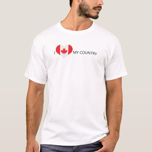 Camiseta Eu amo o Canadá (Frente)