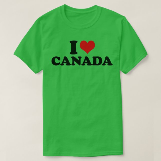 Camiseta Eu amo o Canadá (Frente do Design)