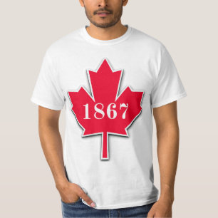 Camiseta EU AMO O Canadá - Folha Vermelha de Maple - Est 18