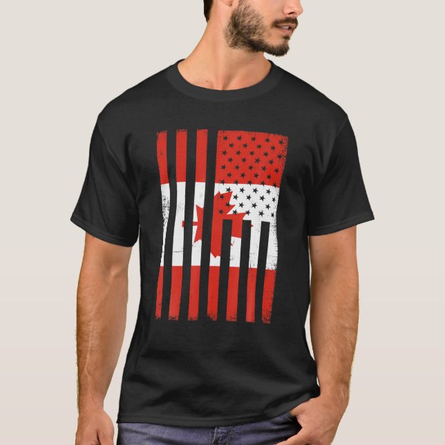 Camiseta Eu Amo O Canadá No Dia Nacional Engraçado Mapa De  (Frente)