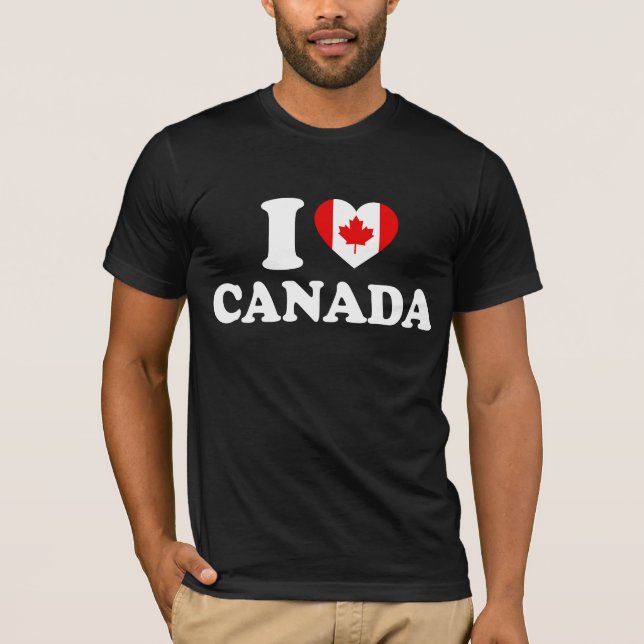 Camiseta Eu Amo o Canadá - Orgulhosamente Canadense (Frente)