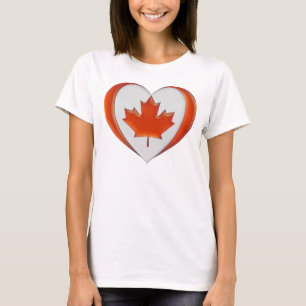 Camiseta Eu amo o canadense Heart Flag Leaf not for Sales