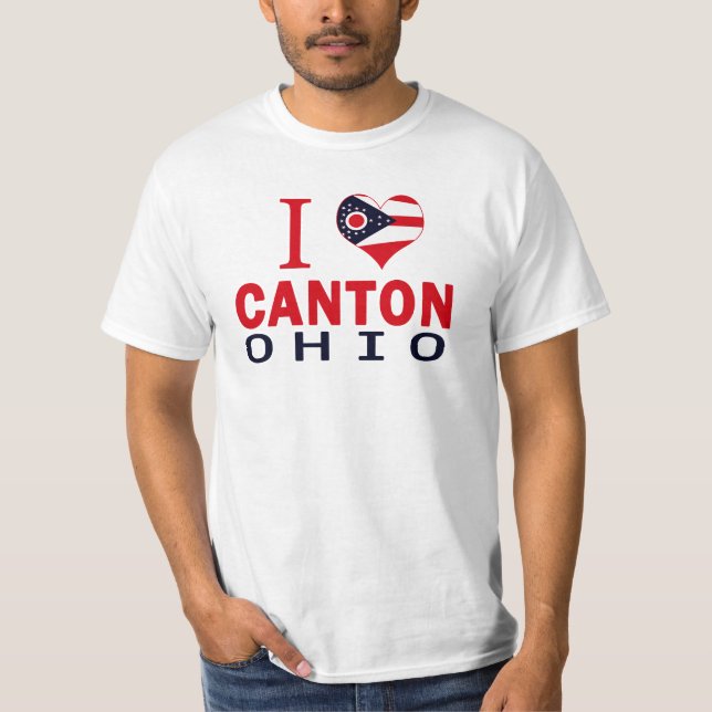 Camiseta Eu amo o cantão, Ohio (Frente)