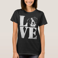 Eu amo o cão de montanha de Bernese