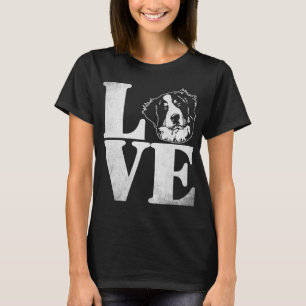 Camiseta Eu amo o cão de montanha de Bernese