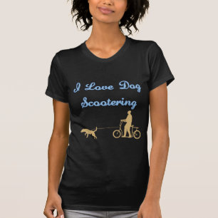 Camiseta Eu amo o cão que scootering