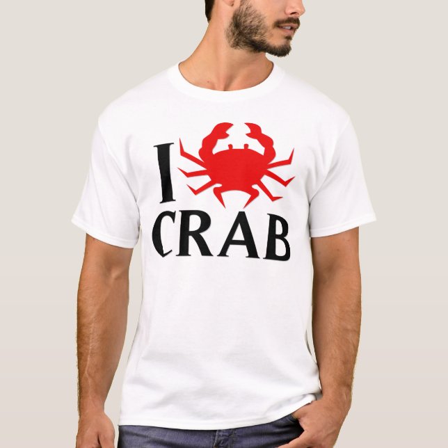Camiseta Eu amo o caranguejo (Frente)