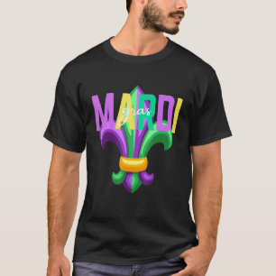 Camiseta Eu Amo O Carnaval De Mardi Gras Fleur Cute De Lis