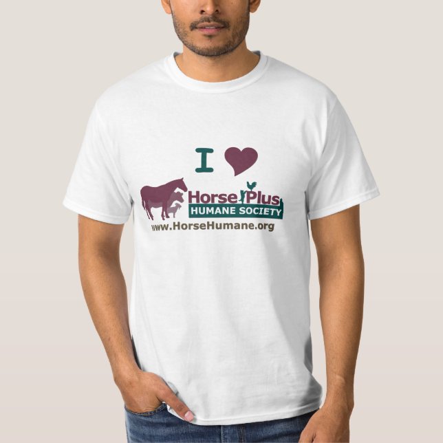 Camiseta Eu amo o cavalo mais a sociedade humana - homens (Frente)