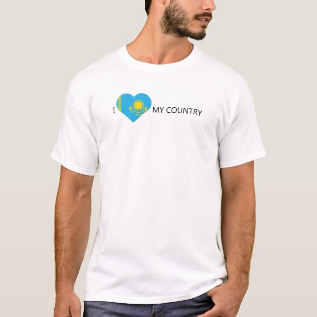 Camiseta Eu amo o Cazaquistão (Frente)