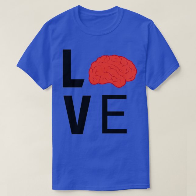 Camiseta Eu amo o cérebro (Frente do Design)