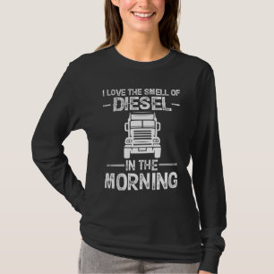 Camiseta Eu Amo o Cheiro de Diesel de Manhã Caminhão D