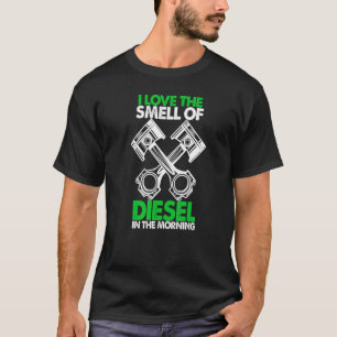 Camiseta Eu Amo o Cheiro de Diesel Mecânico de Diesel