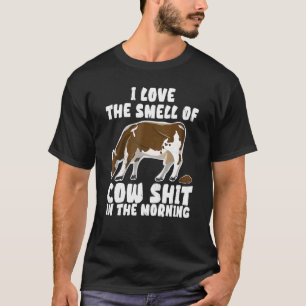 Camiseta Eu Amo O Cheiro De Vaca Na Fazenda De Novilha Pela