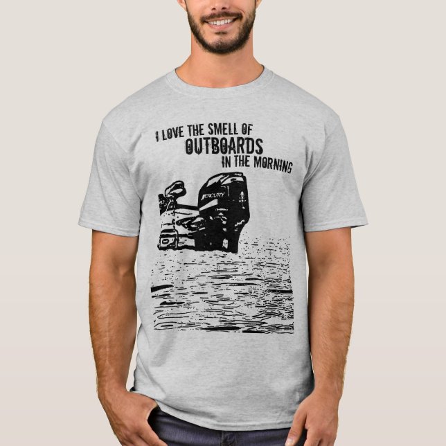 Camiseta Eu amo o cheiro dos Outboards (Frente)