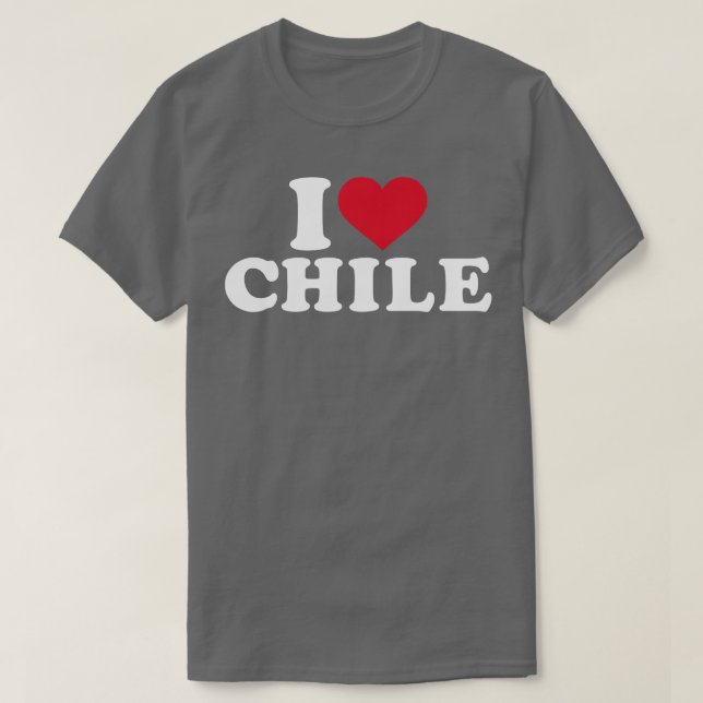 Camiseta Eu amo o Chile (Frente do Design)