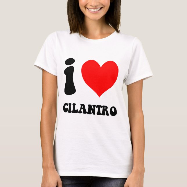 Camiseta eu amo o cilantro (Frente)