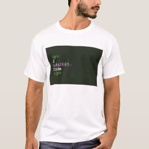 Camiseta Eu amo o código
