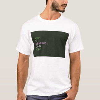 Camiseta Eu amo o código