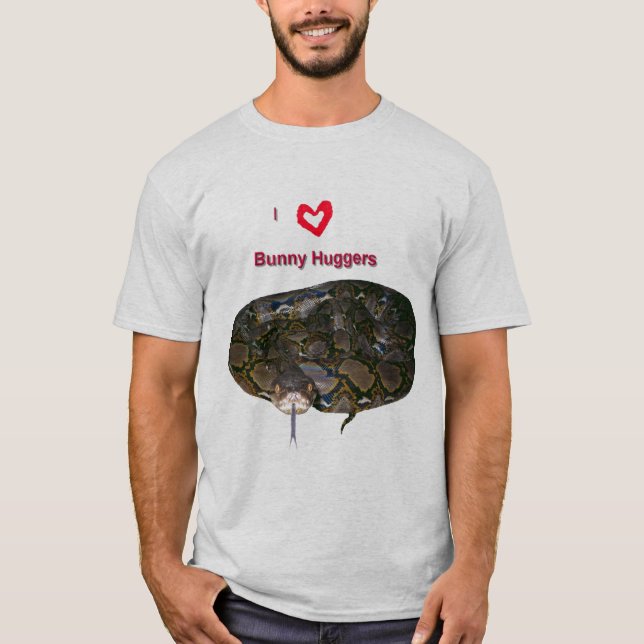 Camiseta Eu amo o coelho Huggers (Frente)