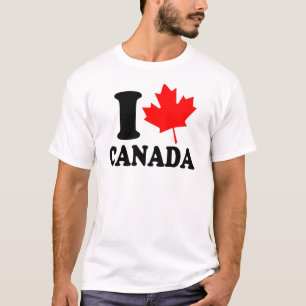Camiseta Eu amo o coração Canadá