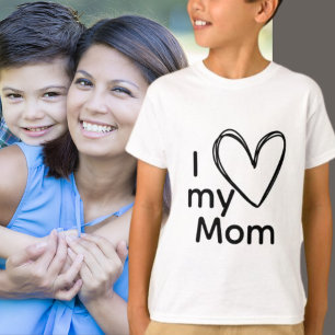 Camiseta Eu Amo O Coração Da Minha Mãe