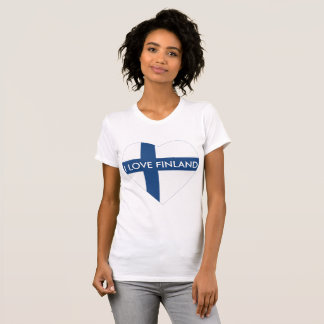 CAMISETA EU AMO O CORAÇÃO DE FINLANDIA