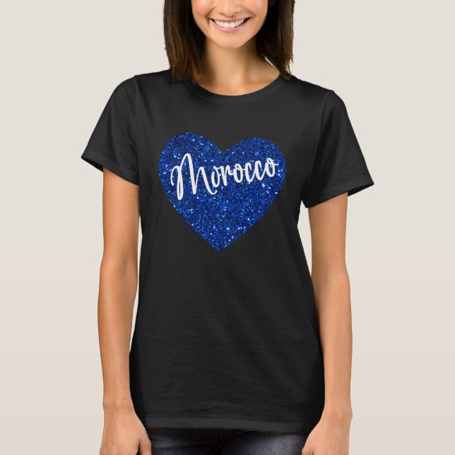 Camiseta Eu amo o coração de Marrocos (Frente)