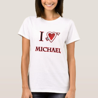 Camiseta eu amo o coração de Michael