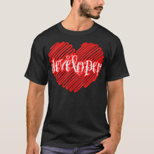 Camiseta Eu Amo O Coração Do Desenvolvedor