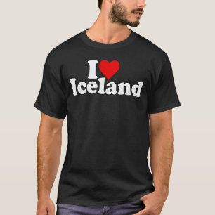 CAMISETA EU AMO O CORAÇÃO ISLÂNDIA