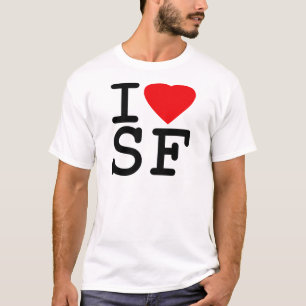 Camiseta Eu amo o coração San Francisco