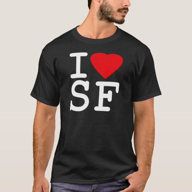 Camiseta Eu amo o coração San Francisco (Frente)