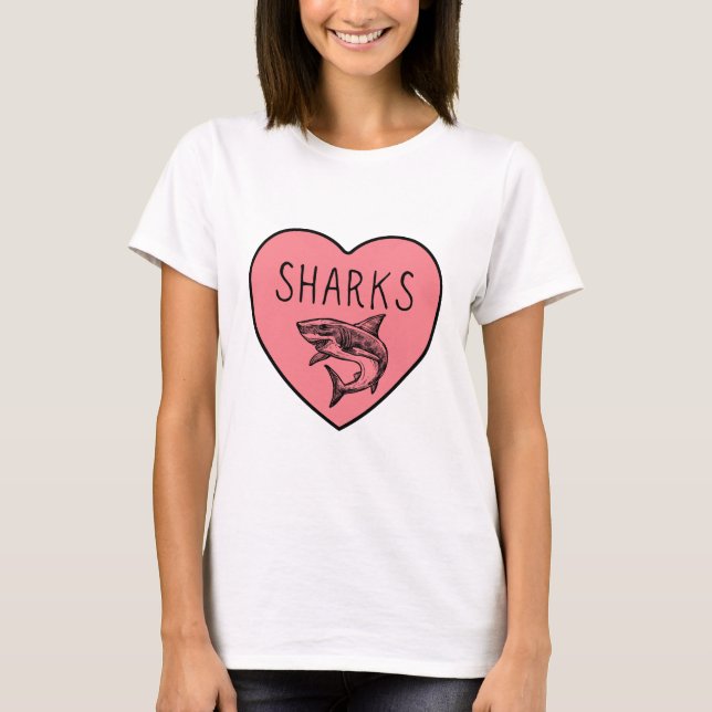 Camiseta Eu Amo O Coração SHARKS (Frente)