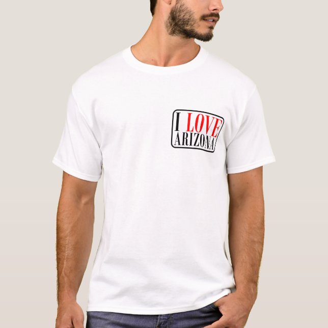 Camiseta Eu amo o design da arizona (Frente)