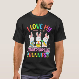 Camiseta Eu Amo O Dia Da Páscoa De Professores Do Meu Jardi