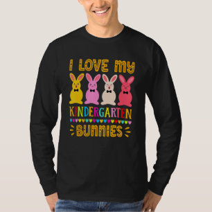 Camiseta Eu Amo O Dia Da Páscoa De Professores Do Meu Jardi